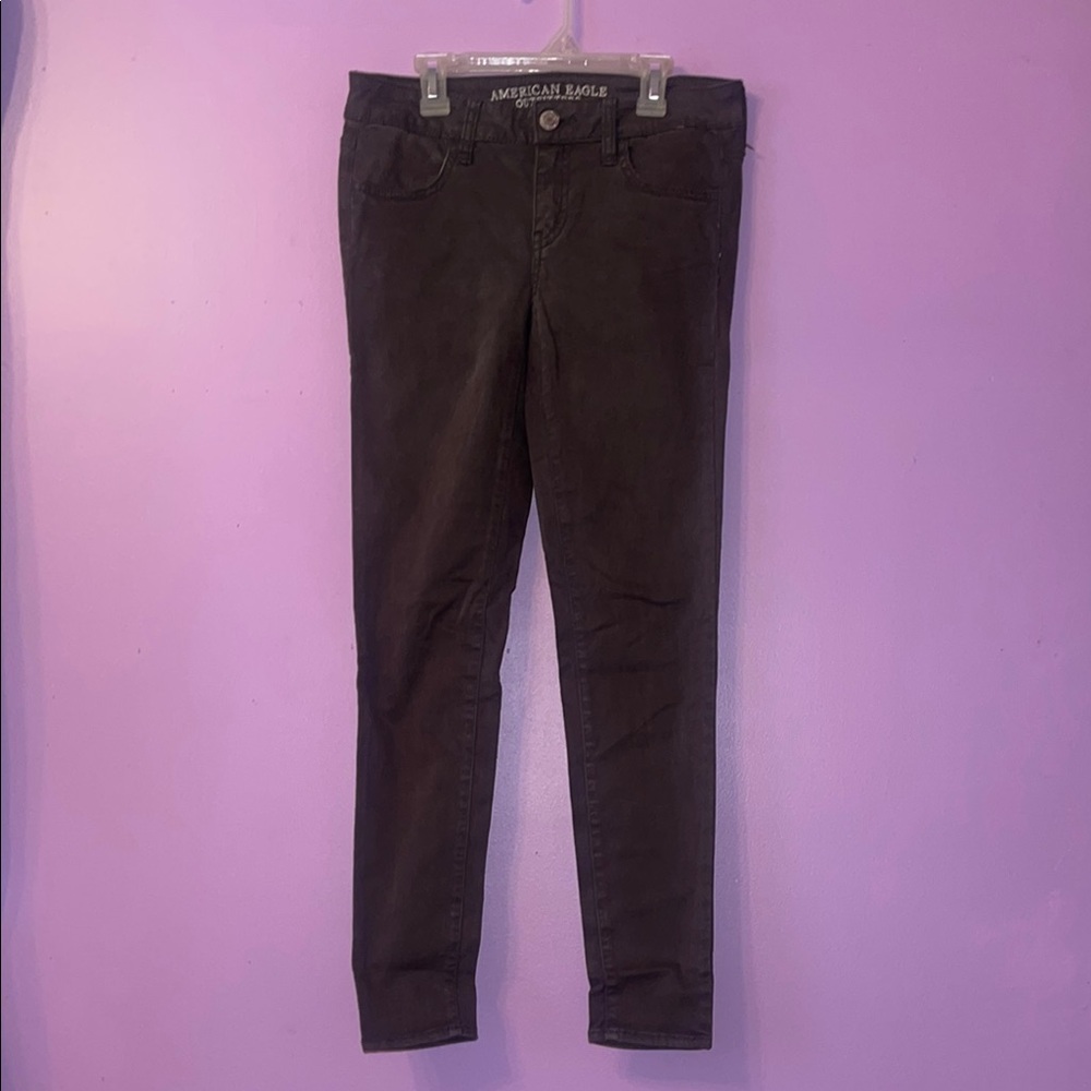 American Eagle Olive Skinny Jeans